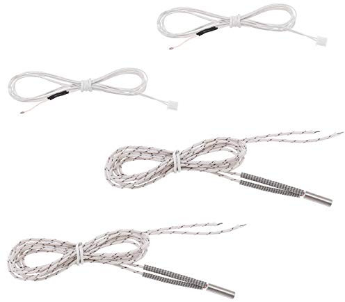 4 Stück 24 V 50 W Heizpatrone mit NTC Thermistor 100 K, 350 Grad Celsius (Hochtemperatur-Version)