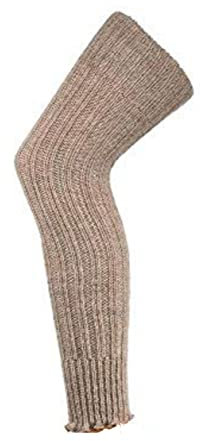 TippTexx 24 Stulpen, Grobstrick oder Overknees, wie selbstgestrickt mit Schaf- und Alpakawolle mit Anti-Loch-Garantie (as3, alpha, one_size, regular, regular, Overknee Taupe, Einheitsgröße)