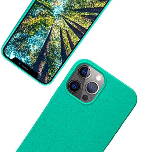 eplanita Eco Mobile Phone Case Compatible with iPhone 12 and 12 Pro, Plant Fibre, Drop Protection Cover, Durable and Sustainable (for iPhone 12/12 Pro, Mint)