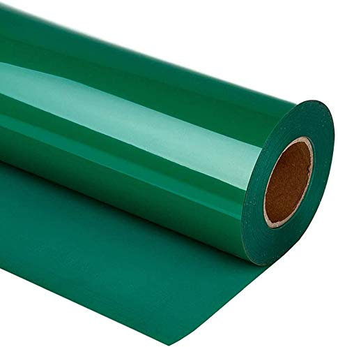 HIKENRI Heat Transfer Vinyl Bundle 12 x 10' Feet Rolls, HTV for Silhouette Cameo Easy to Cut & Weed, DIY Heat Press Design for T-Shirt, Clothes, Hats and Other Textiles Green