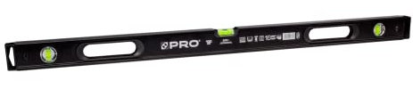 PRO900 Heavy Duty Wasserwaage 100cm beidseitig gefräst mit Ergonomischen Profil - ERS+ (Easy Reading System) Präzise Wasserwaage mit Anti Shock Absorber Endkappen - Farbe Schwarz