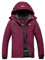 Wantdo Giacca da Sci Montagna Invernale Parka da Neve Caldo con Cappuccio Cappotto da Snowboard Giubbotto da Escursionismo Impermeabile Donna Viola Porpora M