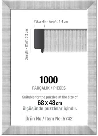 Art Puzzle 1000' LIK White 68 x 48 cm (30 mm) Puzzle Rahmen