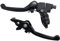 ANCLLO Levier de Frein d'embrayage en Aluminium Pliable Noir pour Guidon 22mm 110cc 125cc 140cc TTR 125cc SSR Xmotos Apollo 125 Moto de saleté de Fosse