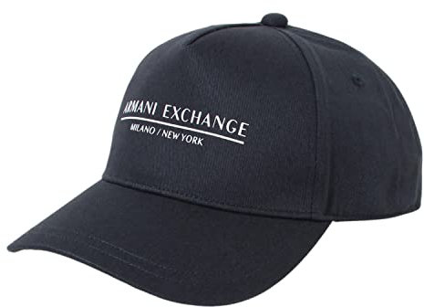 A|X ARMANI EXCHANGE Herren Baseballmütze mit Logo von Milano/New York Baseballkappe, Navy, Einheitsgröße