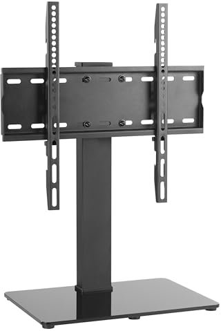 Metronic 451070 Support TV Pied Pivotant Support Table TV et Moniteur d'Ordinateur de 32-55 Pouces Écran LED/LCD Rotatif Hauteur Réglable jusqu'à 40 kg Max. VESA 400 x 400 mm Noir