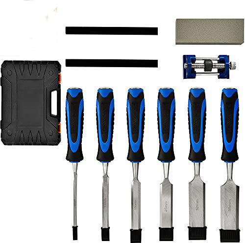 DICN Wood Carving Tools,10 Set Professional Carving Kit Wood Carving Tools Set-Carving Hook Knife, Whittling Knife, Chip Carving Knife, Carving Knife Sharpener for Spoon Bowl Cup Woodworking