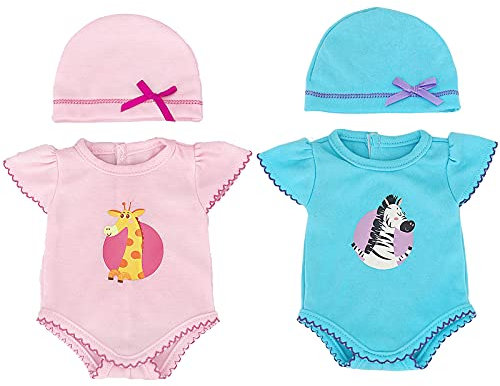 Diealles Shine 2er-Pack Puppenkleidung 35-43CM für New Born Baby Puppen, Puppenzubehör Puppenkleider für 14-17 Zoll Baby Puppen