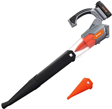 Ukoke 20V (120 MPH 458 CFM) Cordless Leaf Blower- 2.0 Ah Brushless Leaf Blower Lithium Battery and Charger Included, for Blowing Snow Debris, Leaves, and Dust