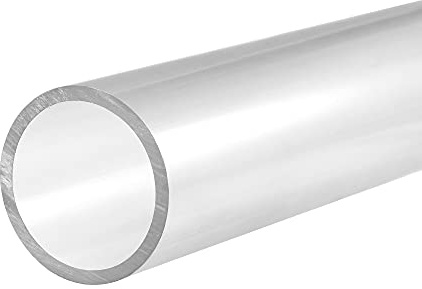 sourcing map Tuyau rond rigide en PVC transparent 43 mm x 50 mm x 0,2 m x 0,2 m