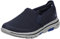 Skechers Gowalk Arch Fit Wander-Sneaker, Elastische Passform, Zapatillas de Atletismo Hombre, Azul Marino y Verde Lima, 39.5 EU X-Ancho