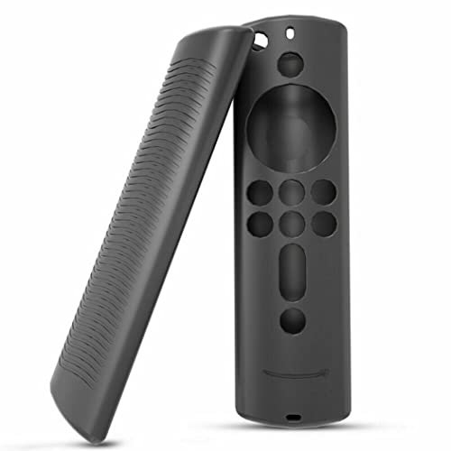 Schwarz 5,9-Zoll-Feuerfernbedienungsabdeckung, rutschfeste Schutzhülle aus Silikon, kompatibel mit Fire TV 4K Sprachfernbedienung