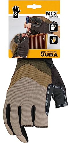Juba G, piel sintética + rfzo, PVC en palma y dorso de elastano, marrón negro - SIZE: 10