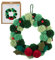 Trimits Grüner Pompom-Kranz-Set, zum Selbermachen von Weihnachtsdekorationen, Haustür-Girlande, Herbstkranz 31 cm