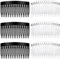 6 Pièces Peignes Latéraux Francais Pince à Peignes à Cheveux Dents Pince à Peignes à Cheveux en Plastique Peigne de Voile de Mariage Pince à Côté pour Femmes Transparent Noir