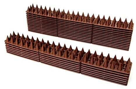 WANGCL 21.6ft Bird Spikes Squirrel Small Birds Pigeons Repellent Spikes for Outdoor Wall Fence (20 pcs brown)