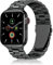QAZNZ Metall Kompatibel mit iWatch Armband 40mm 41mm 38mm 42mm(Series 10), Damen Herren Edelstahl iWatch Bands für iWatch Ultra 2/Ultra SE,iwatch Series 10 9 8 7 6 5 4 3 2 1(Schwarz)