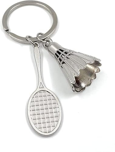 Norhogo Badmintonschläger mit Federball Schlüsselanhänger Federball Badmintonschläger Halle Sport Geschenk Geschenkidee für den besten Freund, die Beste Freundin, Mama - Für Männer, Frauen & Kinder