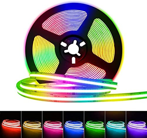 FCOB RGB RGBW LED Licht Streifen DC12V 810 DC24V 840 LED Flexible FOB COB 10mm 4pin 12mm 5pin Lichter Hohe Dichte RA90 Dimmbare (Waterproof, DC24V RGBWW)