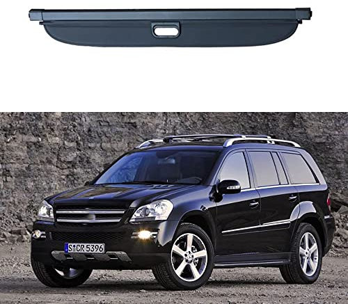 JZRH Auto Ausziehbar Kofferraum Schutz Abdeckung Kofferraumklappen Kofferraumabdeckung, für Mercedes-Benz GL Class X164 GL450 2006-2012 Cargo Cover Ausziehbar Rollo
