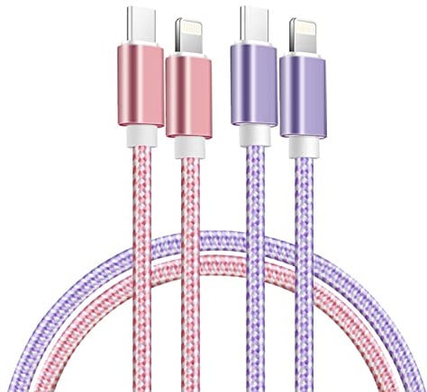 MAIMEITE USB C Cable 2Pack 2M MFi Certified iPhone Fast Charger Cable, USB C Power Delivery Charging Cord Nylon Braided, Compatible with iPhone 14/13/12 Pro Max/11/XS/Max/XR/X/8/7/6s/SE/5 and More