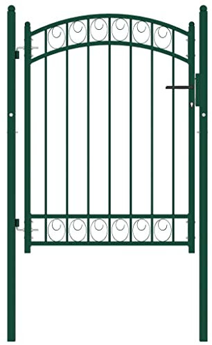 WIFESE 102x175 cm Grün Zauntor GartentüR Gartentor Gartenzaun Doppelstabmattenzaun Gartenzaun Komplettset Doppelstabmattenzaun Tor GartentüRschloss