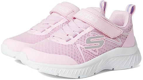 Skechers Girl's Microspec Plus Swirl Sweet Sneakers, Light Pink, 12 UK Child