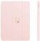 Fycyko Coque Compatible avec iPad 10,2 Pouces (Modèle 2021/2020/2019, 9ème/8ème/7ème Génération), Housse Étui avec Veille/Réveil Automatique, Femmes Motif Coeur Étui pour iPad 10,2 Case - Rose