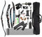 surwolf 18-44lbs Bogenschießen Recurve Bow Set, 66 68 70 Erwachsener,Takedown Recurve Bogen, ILF Bogen Riser und Wurfarme（Schwarz 2#，66-36lbs）