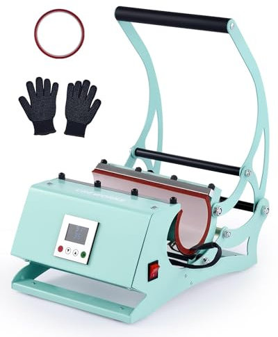Machine de presse à chaud pour gobelet, presse à chaud pour tasse de 9 à 30 oz, machine d'impression par sublimation par transfert de chaleur portable avec température de temps réglable, bricolage