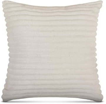Kissenhülle 40x40cm (Creme) Cord Optik - Kuschelig weicher Bezug mit Reißverschluss - Kissen - Öko Tex - ideale Hülle für Sofakissen, Dekokissen