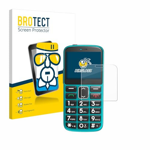 BROTECT Schutzglas für Uleway Seniorenhandy Schutzfolie Panzer Folie Glas Displayschutz Made in Germany [Kratzfest 9H, Anti-Fingerprint,Transparent]