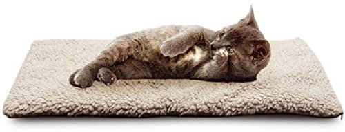 ATHUAH Winterwarme große Flanell-Baumwollmatratze für Hunde und Katzen, selbstheizender Teppich, Thermisch waschbare Decke, atmungsaktive Wolle, Bettunterlage (Farbe: D, Größe: S-Code)