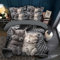 VTRXEG Katzen Bettwäsche 220x240,3D Katzenmotiv Mikrofaser Bettbezug, Haustier Katze Bettwäsche Sets 3teilig,mit Reißverschluss + 2 Kissenbezüge 50 x 75cm (A, 220x240cm)