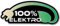 Elektro Aufkleber 100% E-Auto Sticker Grün Umwelt Klima Scooter Solar laminiert Logo E-Auto | Größe 10x4cm (S)