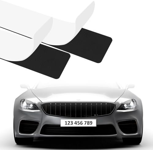 Klett Kennzeichenhalter Rahmenlos,Nummernschildhalterung für jedes Kennzeichen und Auto,unsichtbare Nummernschildhalter mit Klett,Auto Kfz Kennzeichen Selbstklebend für Standardkennzeichen