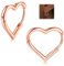 LOLIAS Herz Creolen Ohrringe Silber 925 Für Damen Mädchen 14K Klein Ohrringe Gold Hängend Ohrringe Herz Creolen Tropfen Ohrringe Roségold Ohrringe Silber Ohrringe Für Damen 16 MM