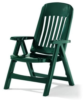 möbelando Gartenstuhl >Comtesse< in Smaragdgrün, Vollkunststoff - 66x108x63cm (BxHxT)