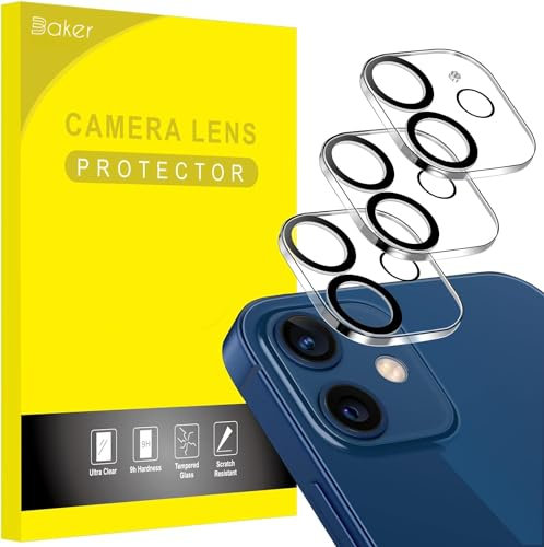 Baker 3 Stück Kameraschutz für iPhone 12 Mini Panzerfolie Kamera Schutzglas Schutzfolie