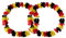 Simsky Deutschland Fanartikel Girlande, 2 Stück Deutschland Flagge Blumenkette Schwarz Rot Gelb, Fußball-Partydekoration, Geschenk