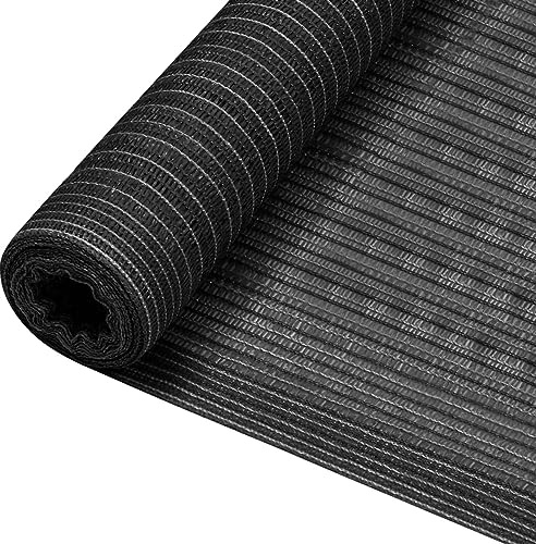 Iiaky Zaunblende Anthrazit 1,5x50 m HDPE 150 g/m² Sichtschutz Maschendrahtzaun Plane Mit öSen