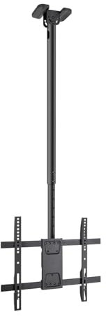 Soporte de Techo Extensible, Inclinable y Giratorio para Pantallas 32-75, hasta 60 Kg de Peso, VESA hasta 400x400, Color Negro