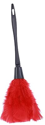Plumeau Extensible Rouge en Plume pour Dépoussiérage | Poignée Antidérapante, Nettoyage Facile, Plumeau à Long Manche pour Voiture