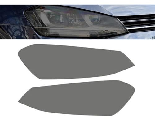Rufutle Scheinwerfer Tönungsfolie für VW Golf 7 2012-2019, Autoscheinwerferfolie Rauchschwarz getönt Transparenter TPU-Aufkleber