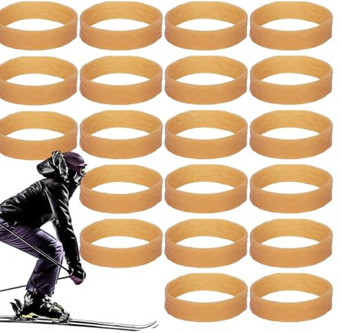 Fermi per freni da sci,Fermi per freni da sci Cinghie elastiche per sci da sci 20X in gomma, Cinghie per attacchi per snowboard, kit per la messa a punto degli sci, per sci per sport inve