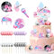 ELLECILA Music Theme Cake Topper Set - Pop Star Birthday Decorations for Concerts, TS Inspired Party Supplies with Photo Backdrop, Cupcake Toppers for Fans Girls