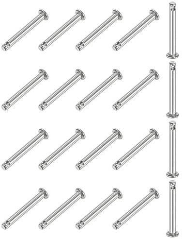 M METERXITY 20 Stück Einloch Splinte, M4 x 30mm 304 Edelstahl Flachkopf Splinte für mechanische Verbindungen/Fixierte Teile/Schiffsausrüstung, Verbindungs Scharnierstift Wiederverwendbar