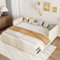 DAHUEN Schlafsofa 90/180 x 200 cm, 2-Sitzer-Sofa, ausklappbar, mit Ausziehbett, Bett mit Lattenrost, Velours, Beige, Matratze nicht im Lieferumfang enthalten (beige)
