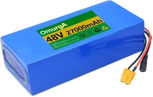 36V 48V Elektrofahrrad Lithium Batterie, 9Ah 14Ah 18Ah 25Ah 27Ah Wasserdichter PVC-Akku Eingebautes 30A BMS, Mit 42V 2A Ladegerät, Für 200W ~1000W Elektrofahrräder Motor 36V 9AH,XT60