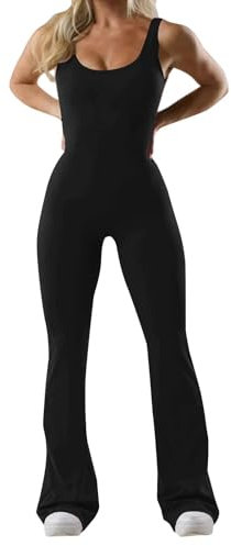 Combinaison Femme Sport Yoga Seamless Moulant Scrunch Butt Lift Une Pièce Jumpsuit Ajustée Combinaison Body Sexy Élastique Confortable Tenue de Sport pour Gym Sports Yoga ou Course